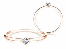 Anello di Fidanzamento Classic Petite in 14K oro rosa con diamante 0,07ct G/SI