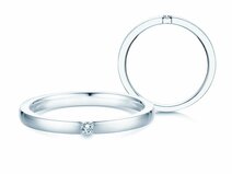 Anello di Fidanzamento Infinity in argento 925/- con diamante 0,15ct G/SI