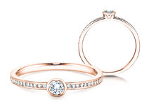 Anello di Fidanzamento Eternal Pavé in 14K oro rosa con diamanti 0,25ct G/SI
