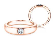Anello di Fidanzamento Promise in 14K oro rosa con diamante 0,05ct G/SI