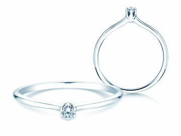 Anello di Fidanzamento Royal in platino 950/- con diamante 0,05ct H/SI